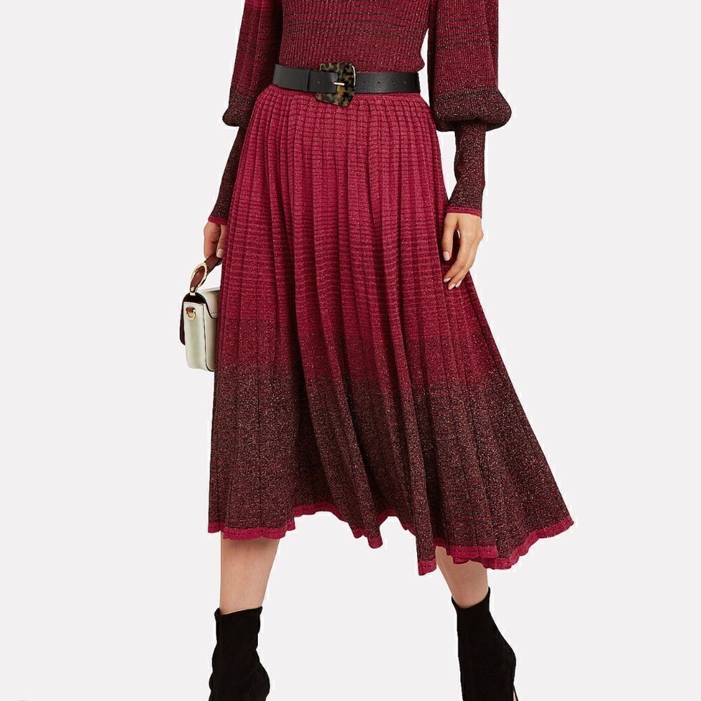 New ULLA JOHNSON Billie Gradient Pleated Skirt XS